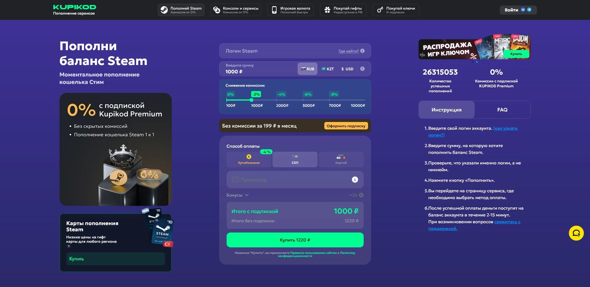 Купикод промокоды