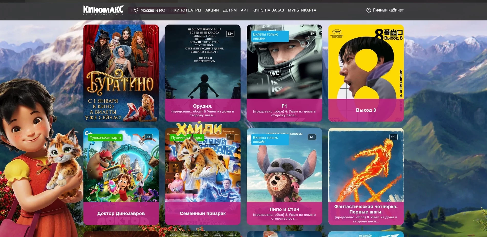 Киномакс акции