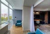 Двухместная студия Comfort с балконом и с красивым видом из окна двуспальная кровать